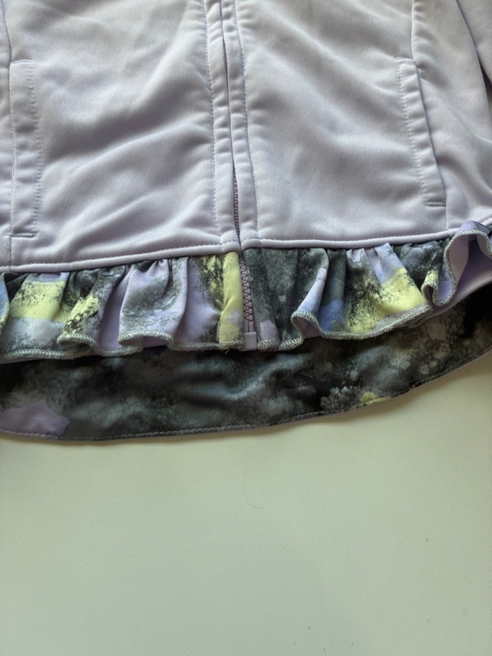 adidas Light Lavender Zip Jacket with Ruffle Hem - Picture 6 of 9